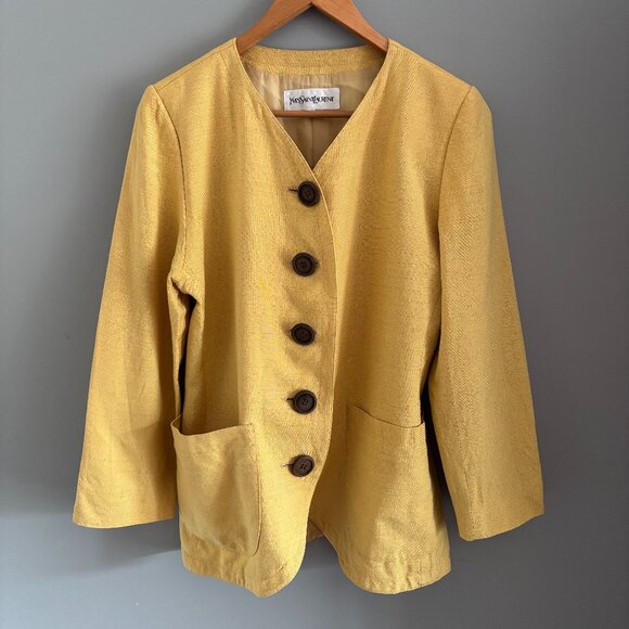 Vintage YSL Sunflower Yellow Blazer - Picture 2 of 9